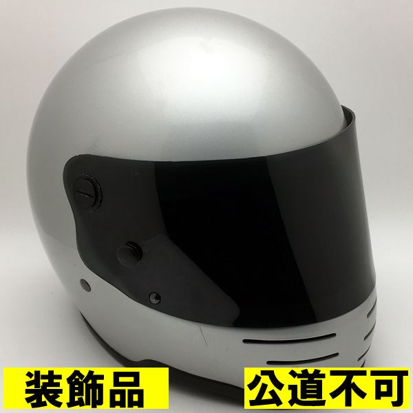 【装飾品・公道不可】箱付 純正シールド付 SIMPSON M62 SILVER 59cm 【海外直輸入中古品】フルフェイスヘルメット オフロード モトクロス vmx ダートトラッカー トレール スクランブラー エンデューロ シンプソン model62