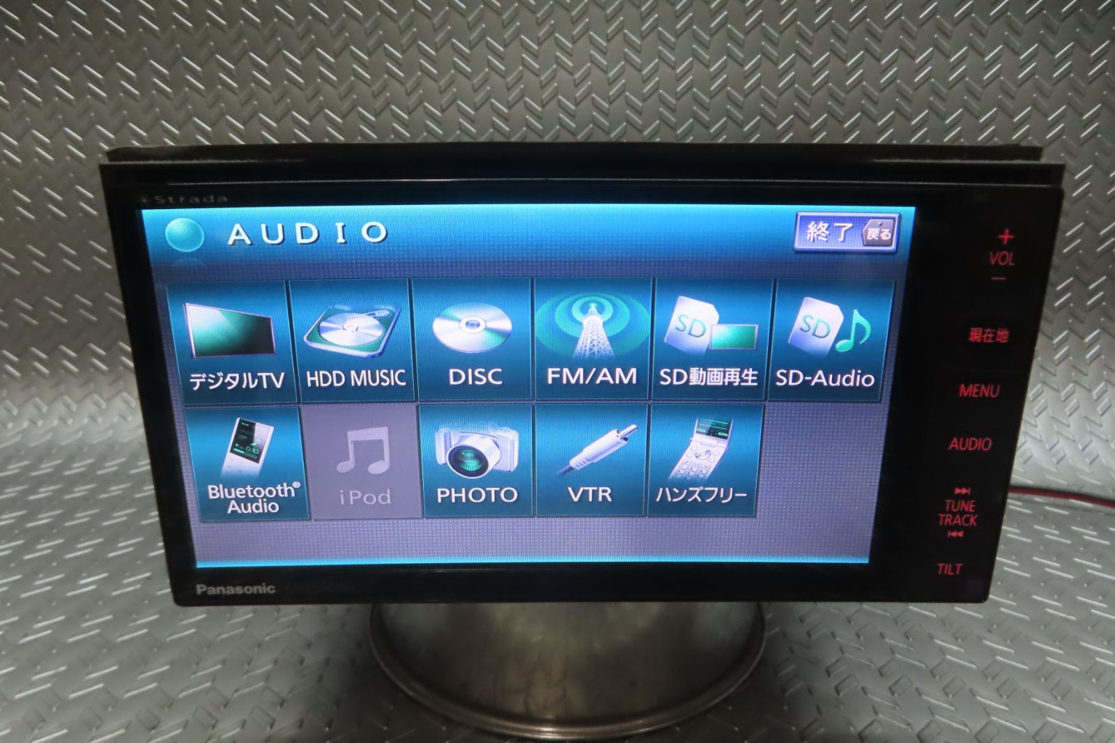 完動品保証付★W7308/パナソニック　HDDナビ　CN-H510WD　TV地デジフルセグ内蔵　Bluetooth内蔵　TV視聴OK　ロック解除済