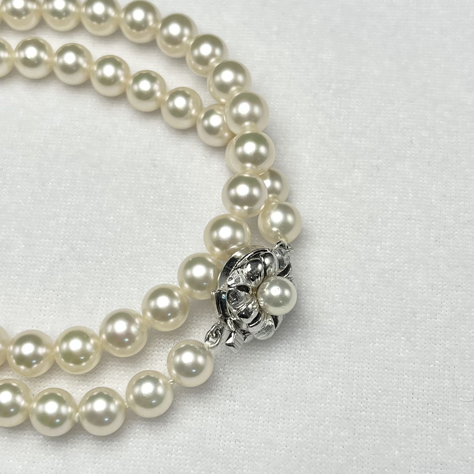 アコヤ真珠 パール ネックレス 7.0mm-7.5mm silver【1886825-0905