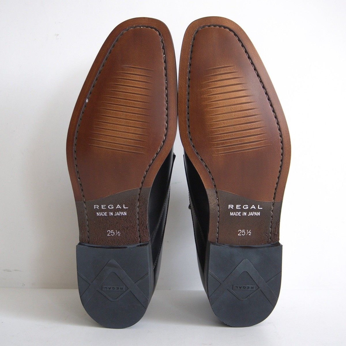 極美品】REGAL【Uチップ レザーシューズ】25.5 リーガル 革靴 ブラック