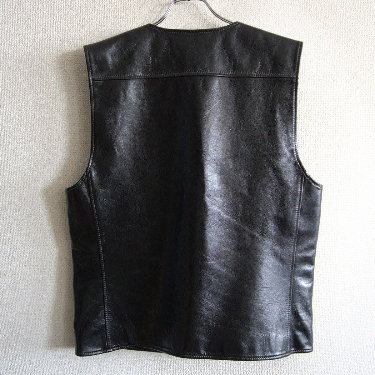ビッグサイズ44】Y'2 LEATHER【ホースハイド レザーベスト】ブラック