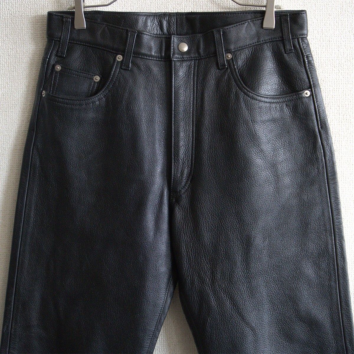 【希少】STUDIO D’ARTISAN【レザー パンツ】ブラック ステュディオダルチザン 26070375 希少】STUDIO D'ARTISAN【レザー パンツ】ブラック ステュディオ