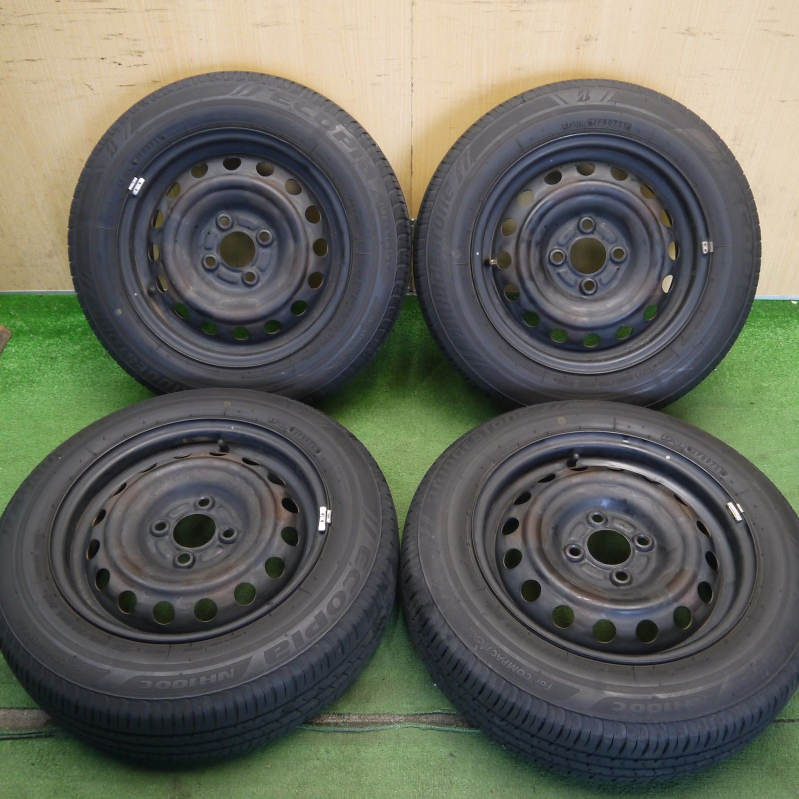 4本価格◎165/70R14 ブリヂストン エコピア NH100C スチール ホイール