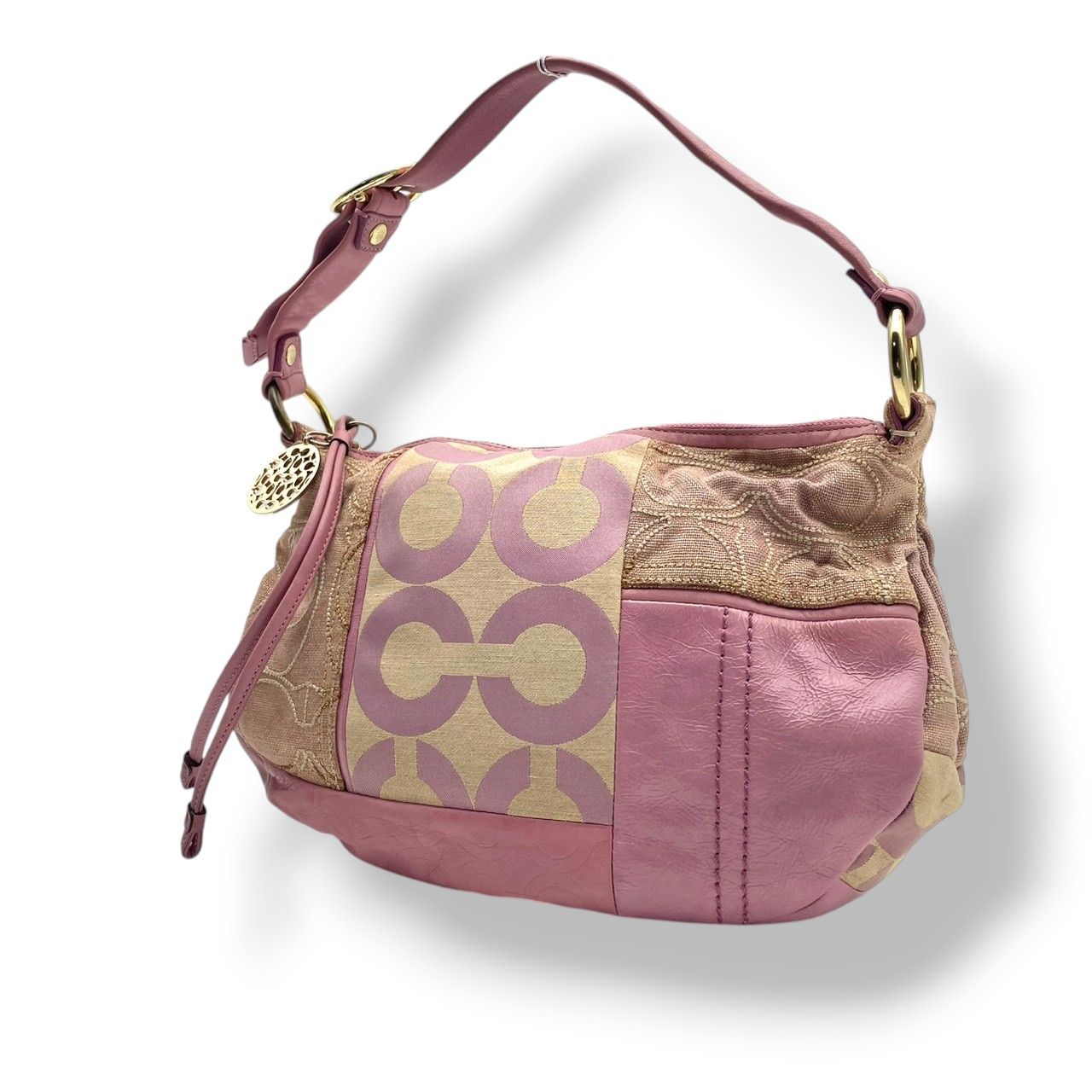 COACH コーチ ショルダーバッグ 2way シグネチャー ピンクY2K 