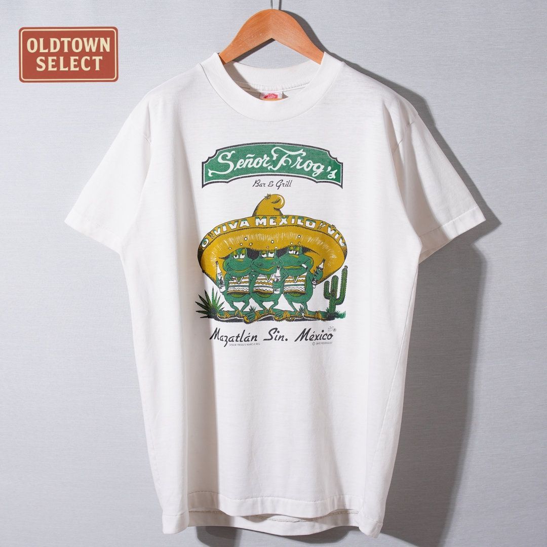 90s ヴィンテージ Tシャツ XL ホワイト アニマル カエル シングル