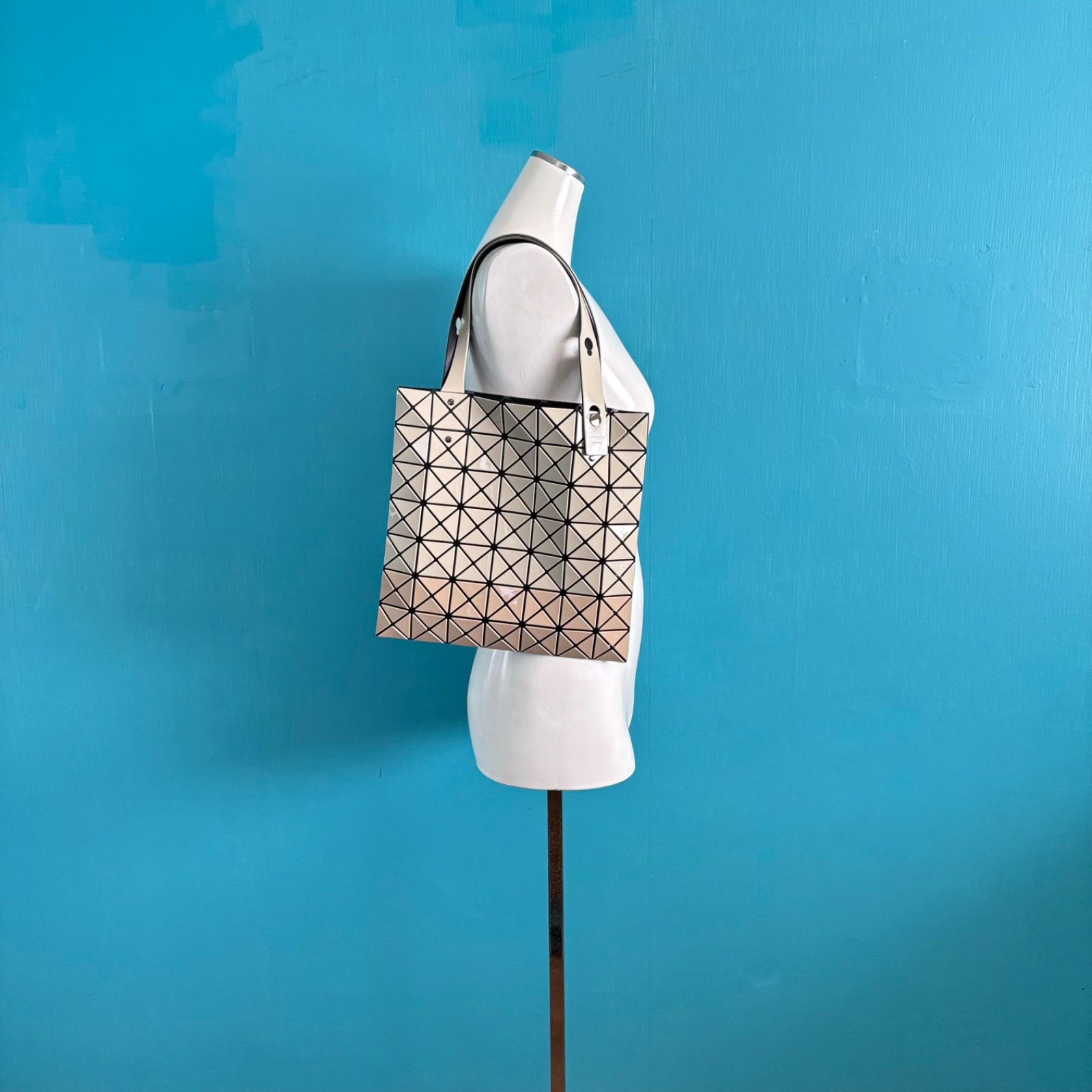 259 BAOBAO ISSEY MIYAKE バオバオ イッセイミヤケ プリズム バイカラー ハンドバッグ ベージュ　モカ
