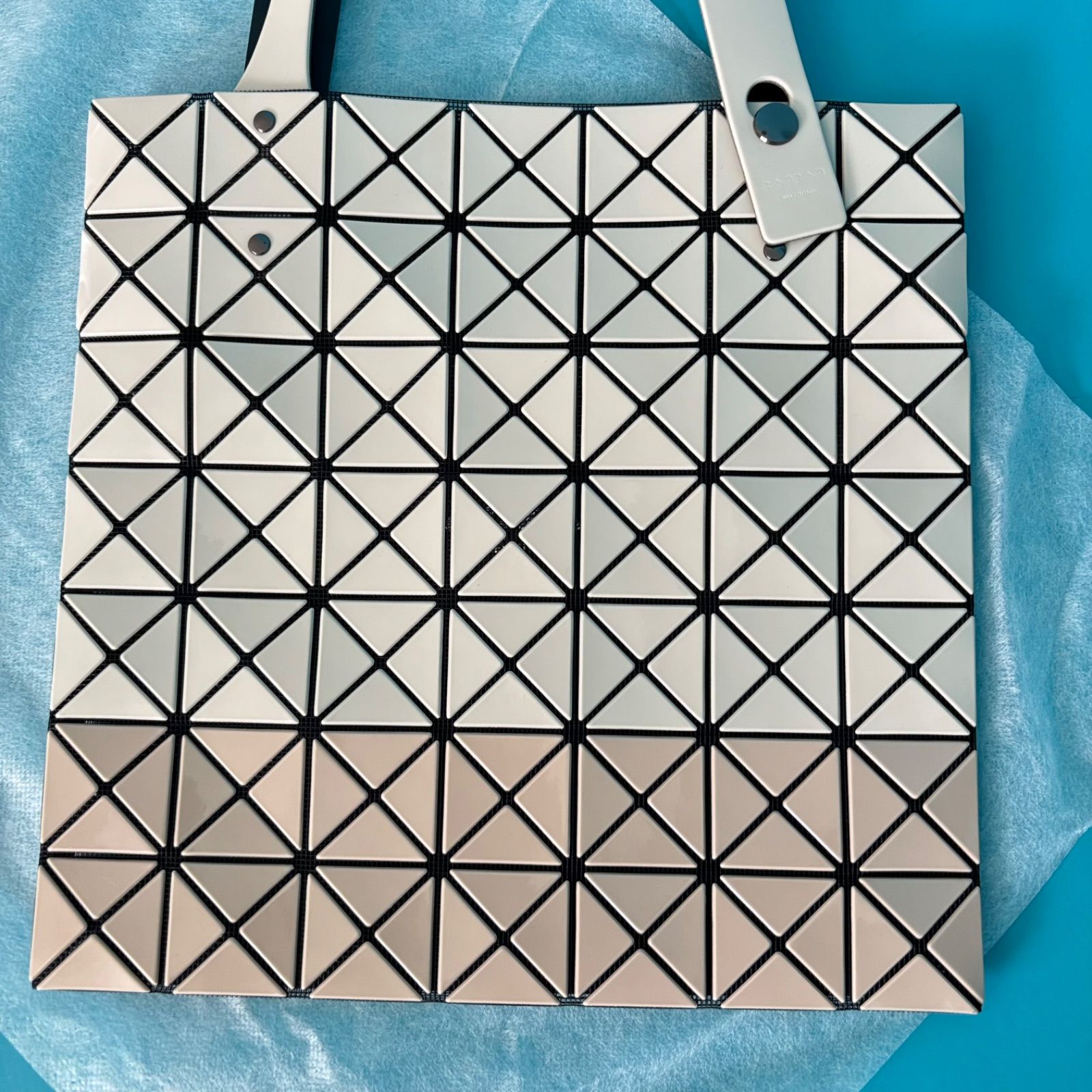 259 BAOBAO ISSEY MIYAKE バオバオ イッセイミヤケ プリズム バイカラー ハンドバッグ ベージュ　モカ