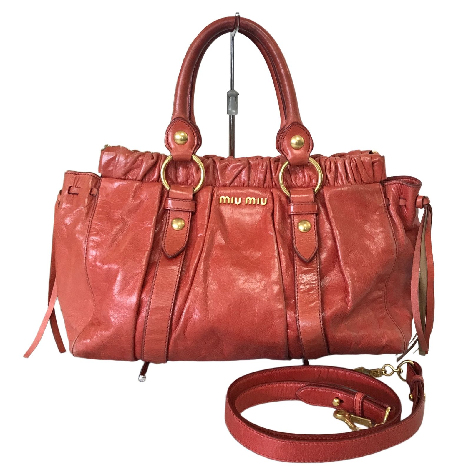 ミュウミュウ MIU MIU ヴィッテロ ルクス レザー 2WAY ショルダー
