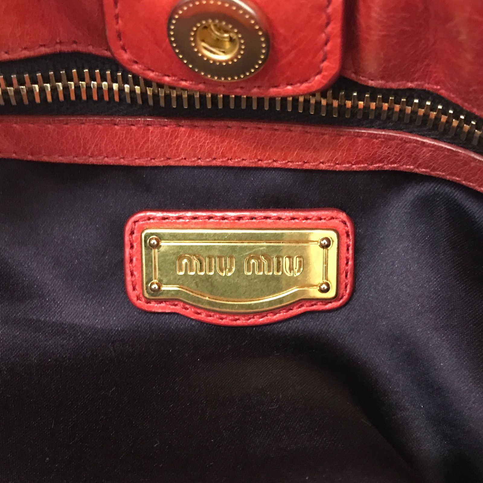 ミュウミュウ MIU MIU ヴィッテロ ルクス レザー 2WAY ショルダー