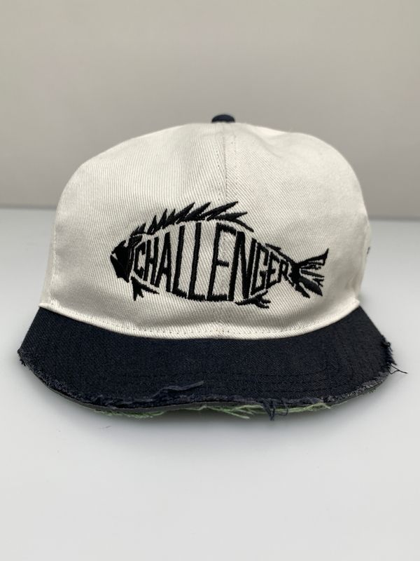 現状渡し品】 CHALLENGER チャレンジャー FISH LOGO CAP 初期 ツバ切り