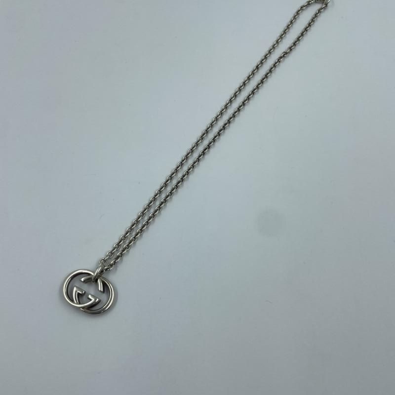 中古】GUCCI インターロッキングG ネックレス シルバー925 グッチ[24