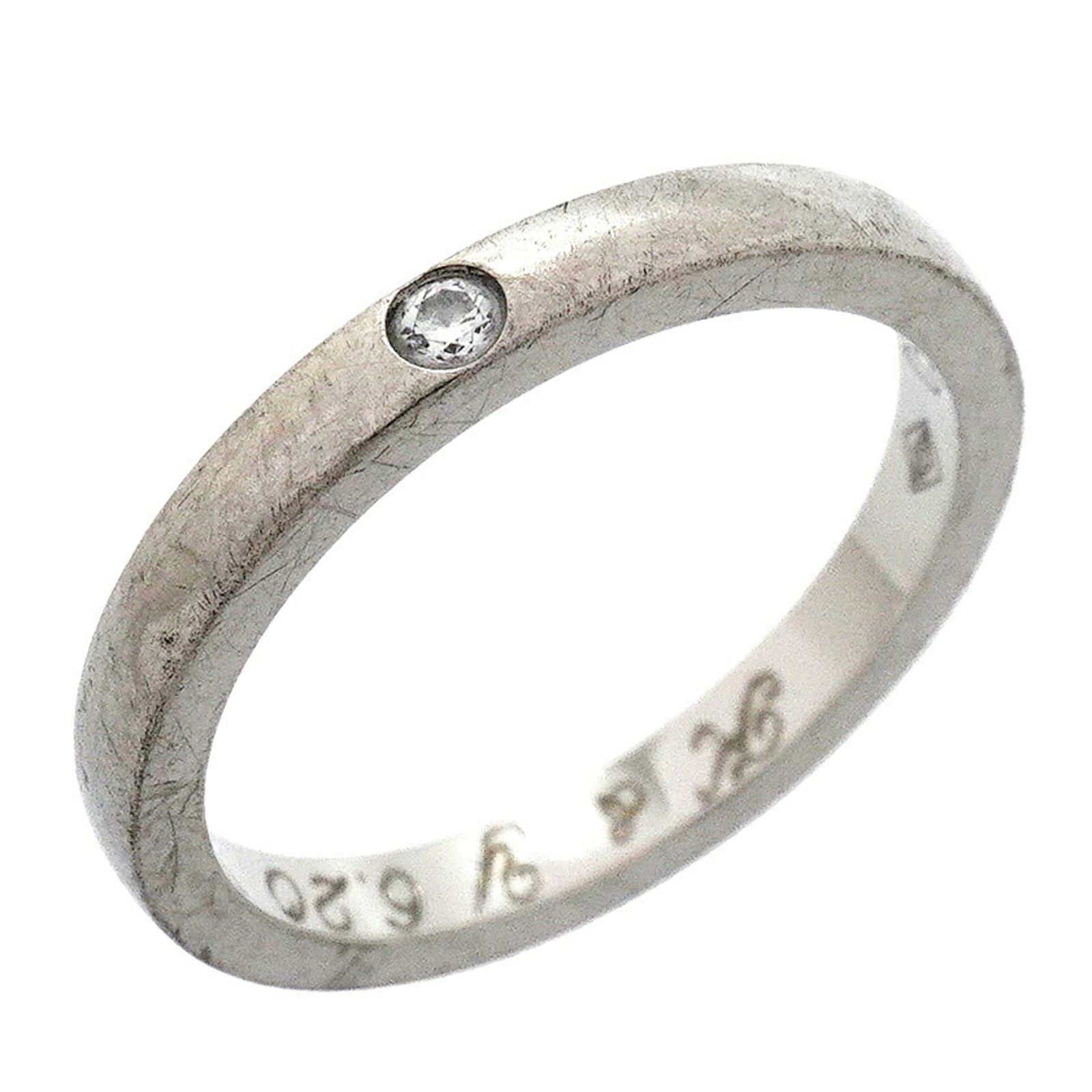カルティエ(Cartier) カルティエ リング バレリーナ ウェディング 1PD Pt950 プラチナ ダイヤモンド ＃45レディース P3284534