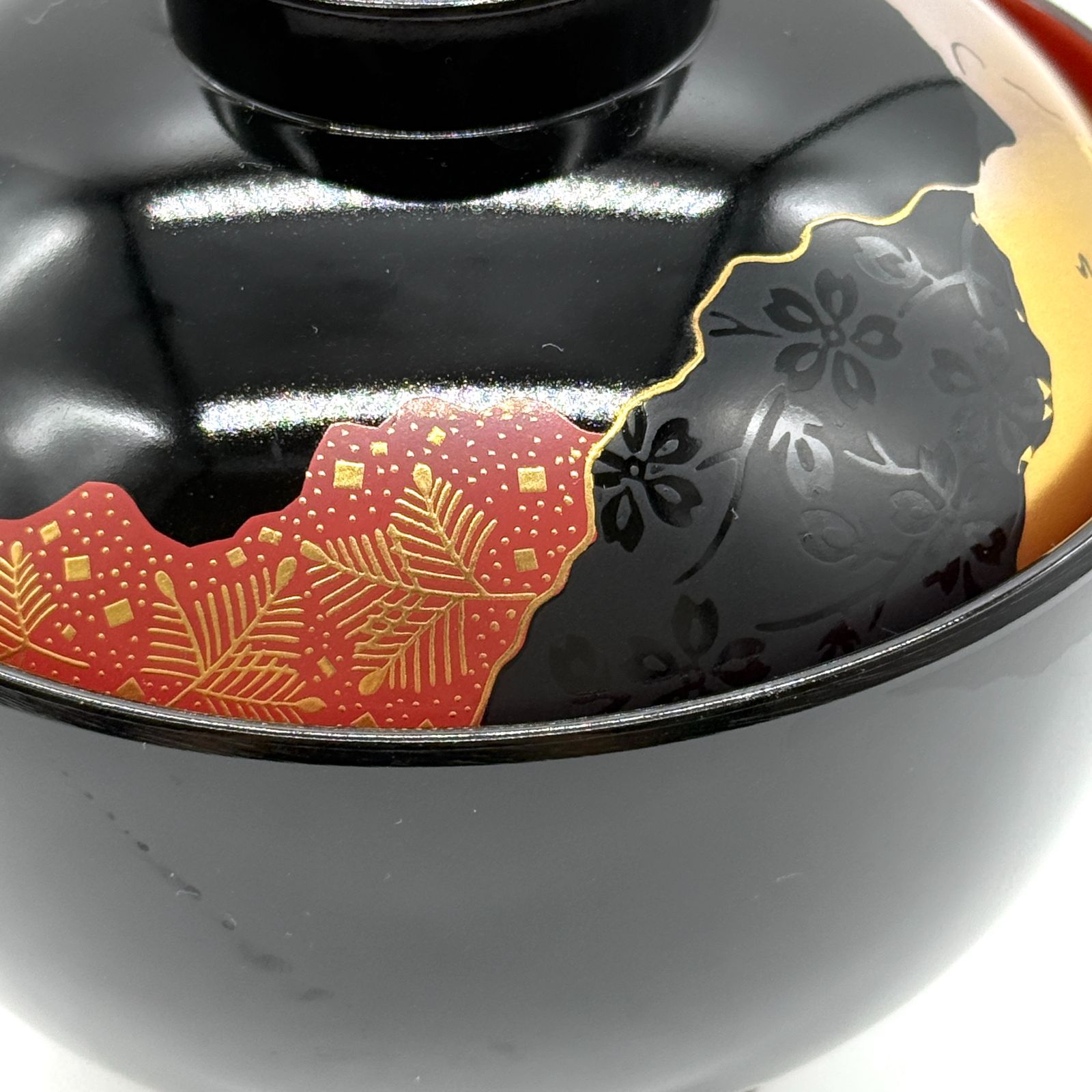 山中漆器 蓋付き吸物椀揃「白河」蒔絵 昭和レトロ 和食器 汁物 - メルカリ
