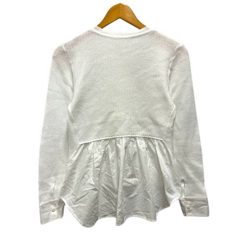 ERMANNO SCERVINO(エルマノシェルビーノ) カーディガン サイズ40 M レディース - アイボリー 長袖/ビジュー/ロング丈 エルマノシェルビーノ ERMANNO SCERVINO カーディガン クルーネック