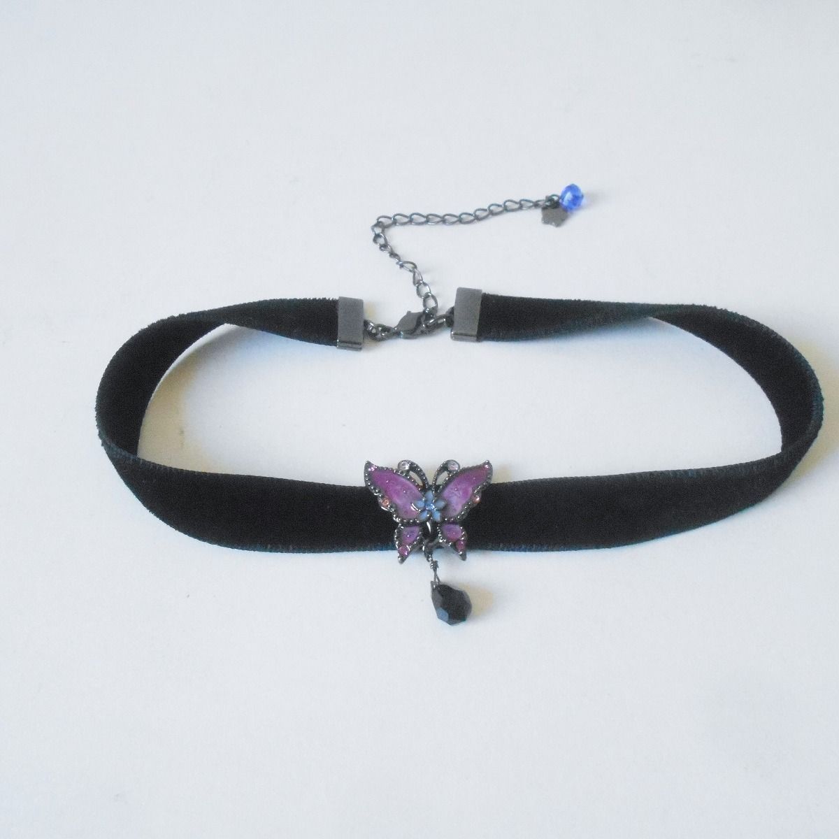 Good Condition ANNA SUI Anna Sui Choker Butterfly Butterfly Motif Velour