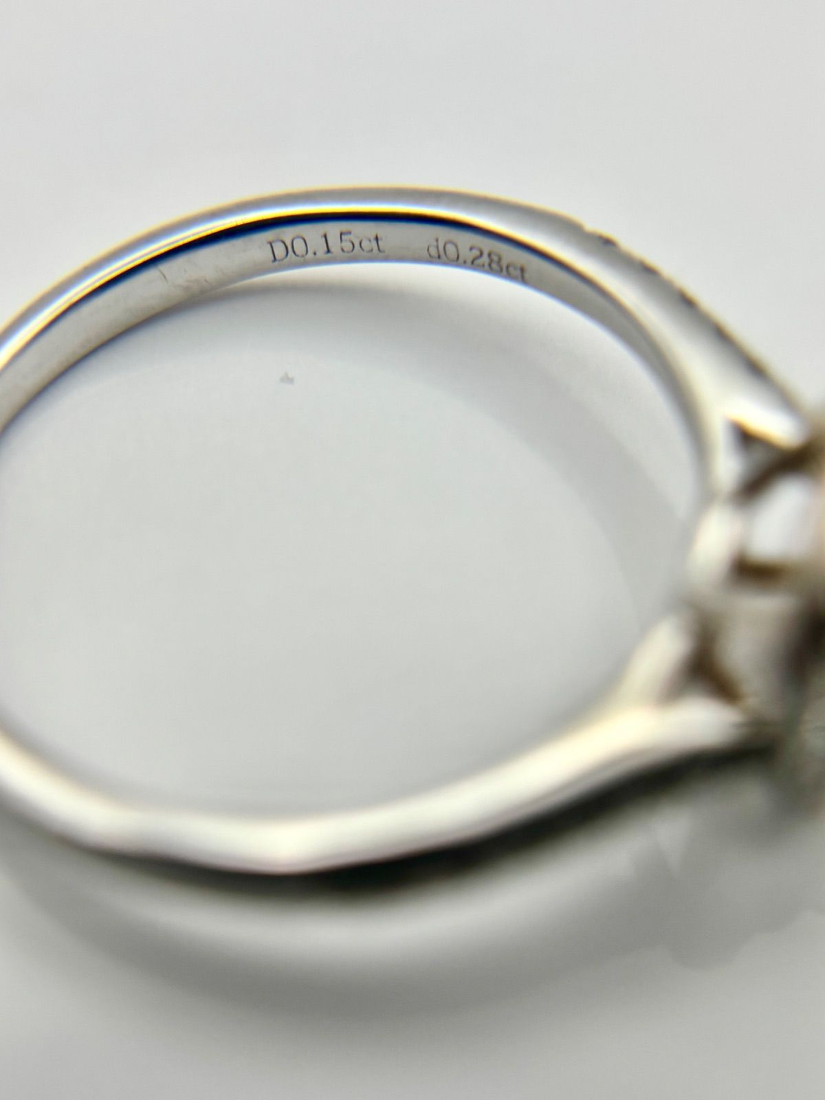 K18WGダイヤモンドリング 0.150ct/0.280ct