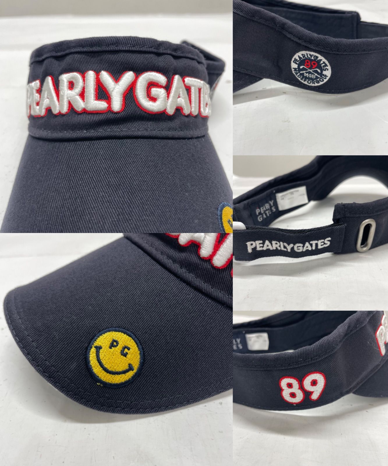3点セット！【USED】PEARLY GATES パーリーゲイツ 綿 サンバイザー