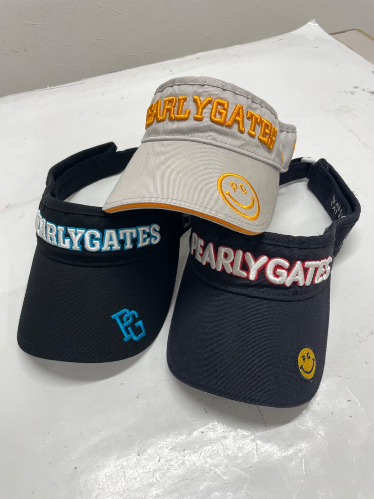 3点セット！【USED】PEARLY GATES パーリーゲイツ 綿 サンバイザー