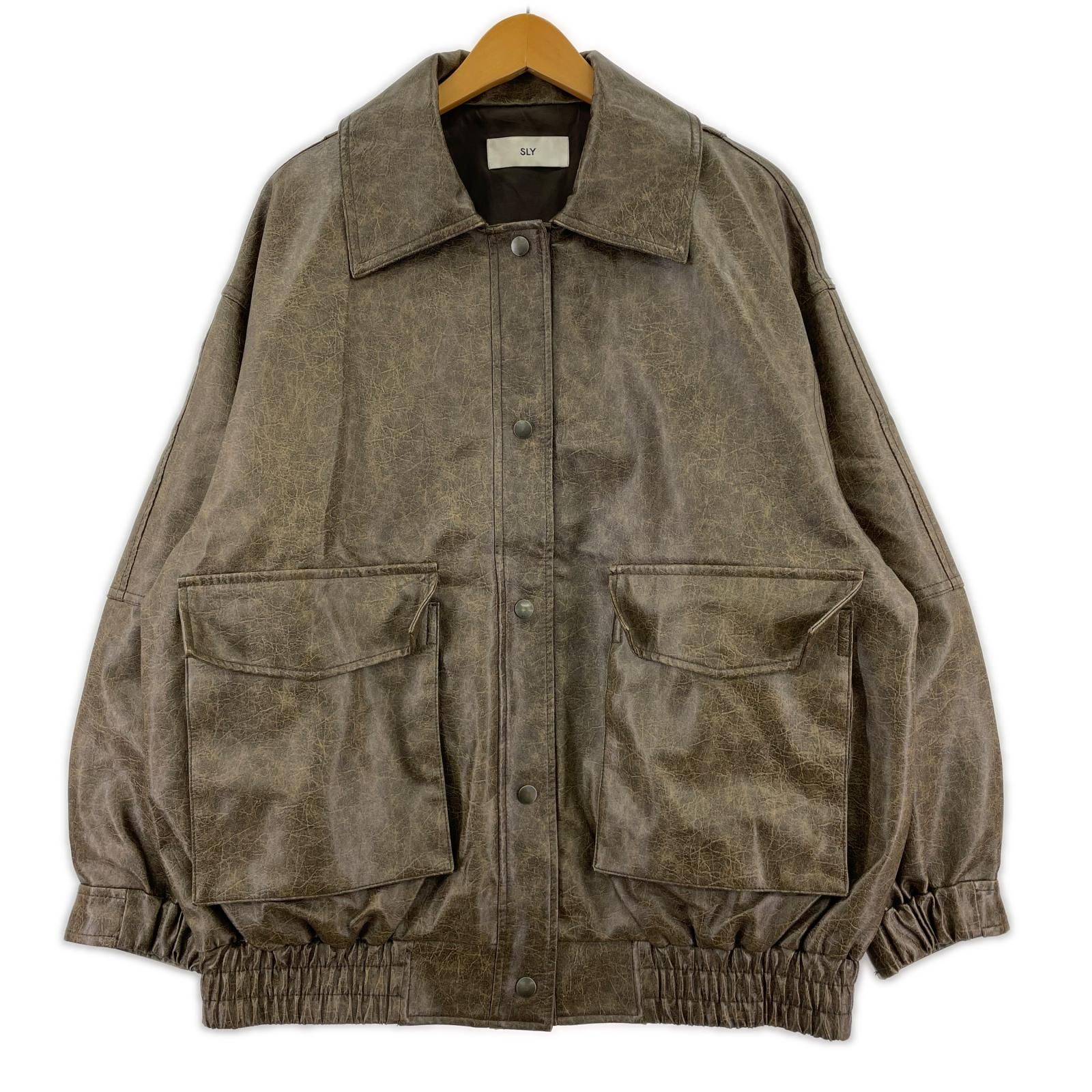 SLY レザージャケット FAUX LEATHER OVERSIZE