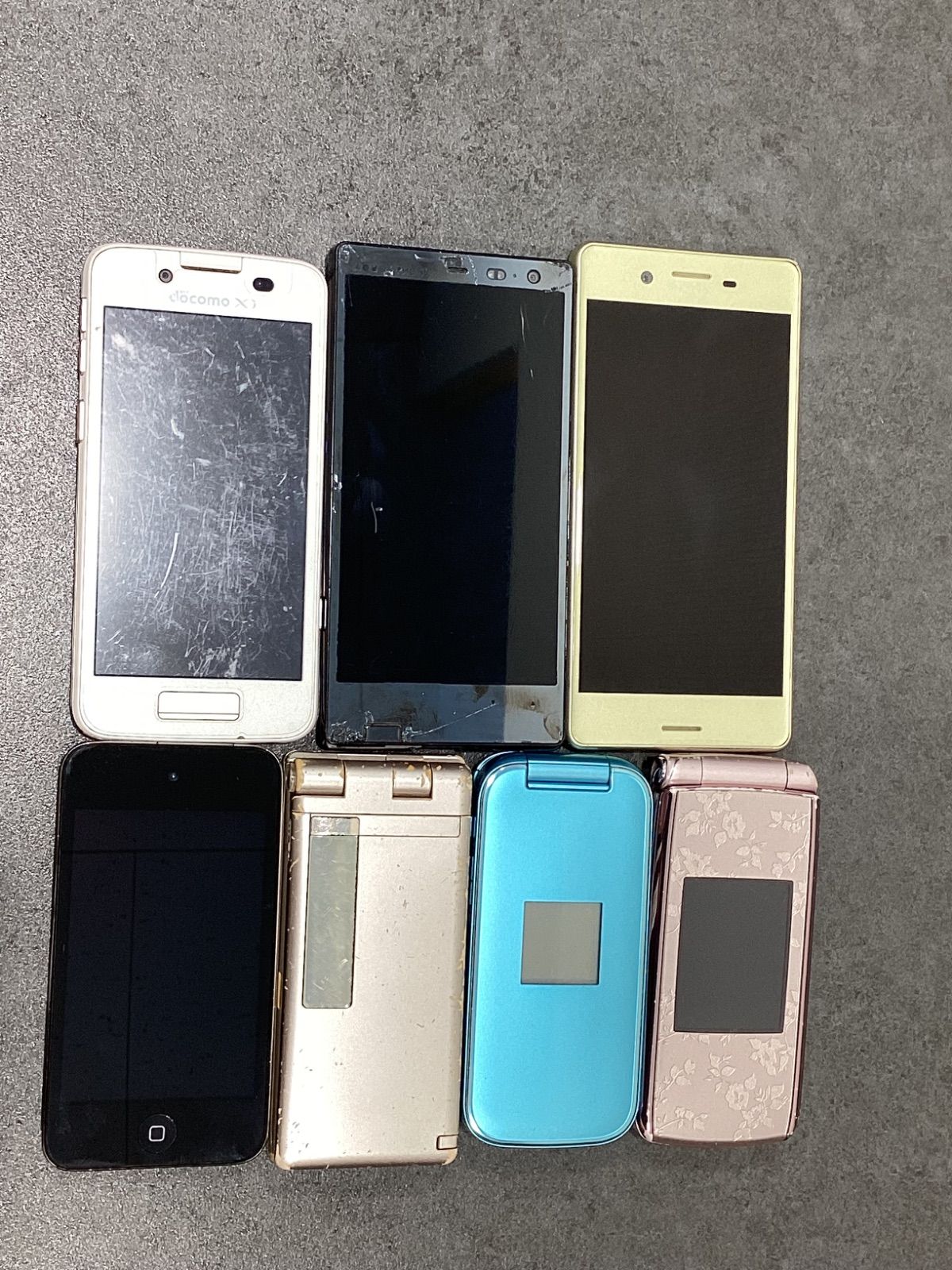ジャンク品スマホ・ガラケー・iPod 7点セット-メルカリ