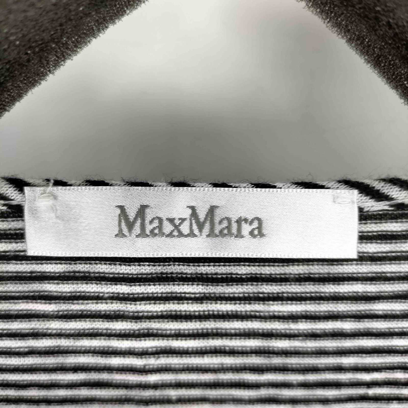 マックスマーラ MAX MARA 白タグ リネン混 ボーダーカットソー