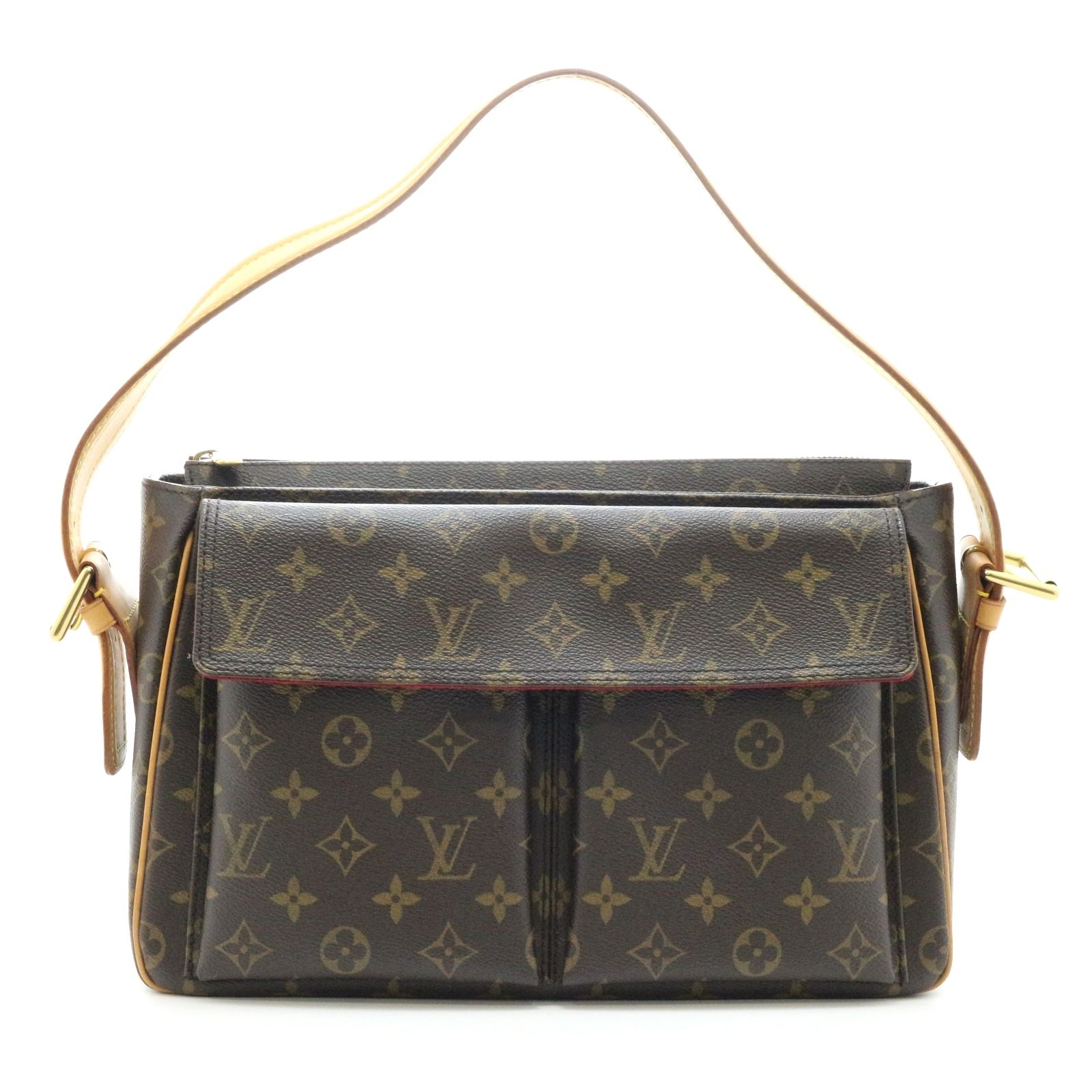 LOUIS VUITTON ルイ・ヴィトン ヴィバ・シテGM M51163 ショルダーバッグ モノグラムキャンバス/レザー ブラウン レディース【中古】473