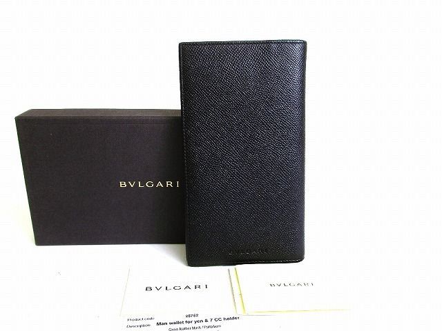 ブルガリ BVLGARI クラシコ グレインレザー 長財布 ロングウォレット