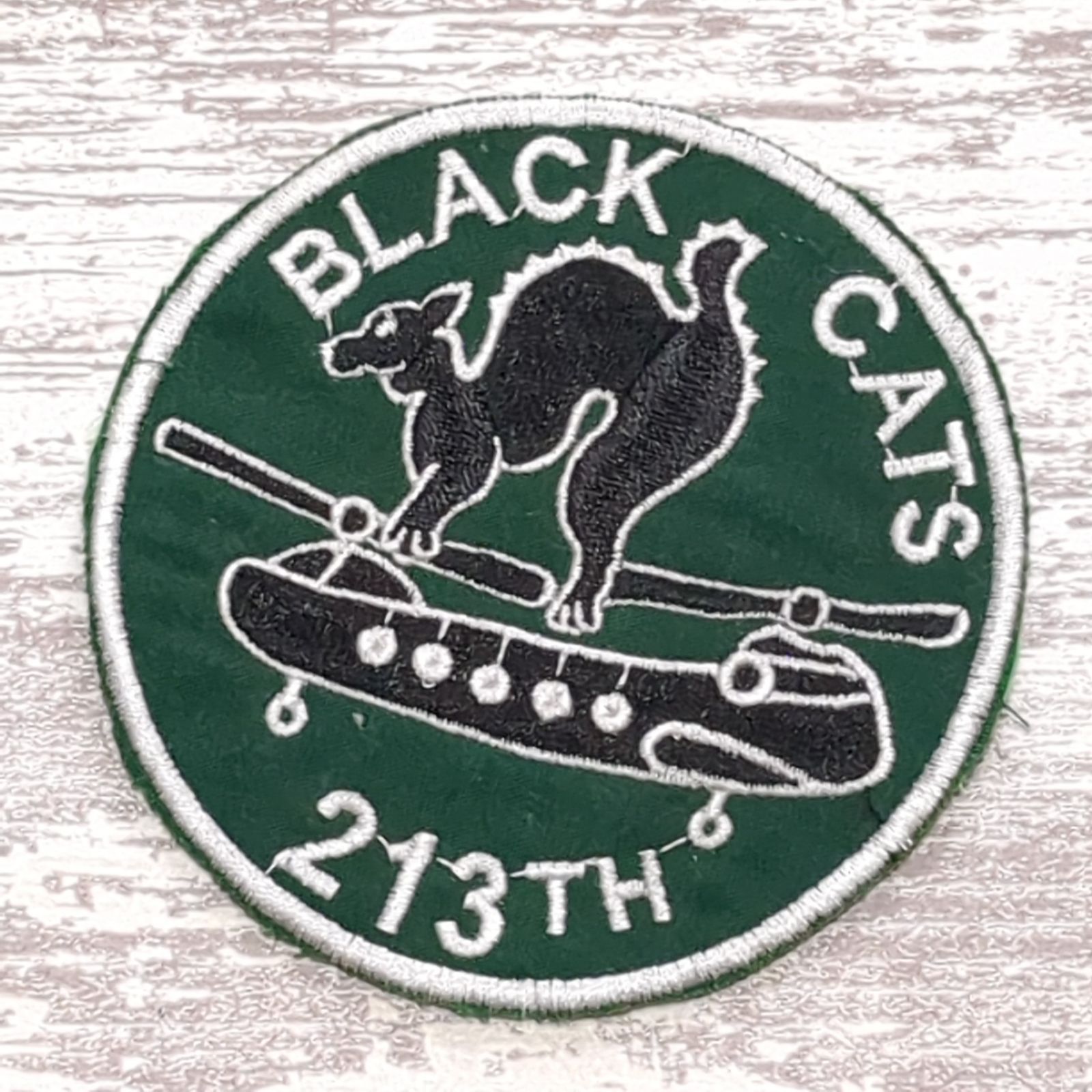 米軍　ベトナム戦争　CCNビンテージワッペン AC03 黒猫 ベトナム 戦争 ワッペン 米陸軍 第213突撃ヘリコプター中隊