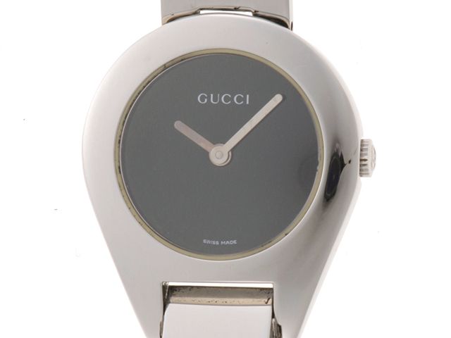 GUCCI グッチ 6700L 6700L 腕時計 ステンレススチール ブラック文字盤 クオーツ レディース【中古】472