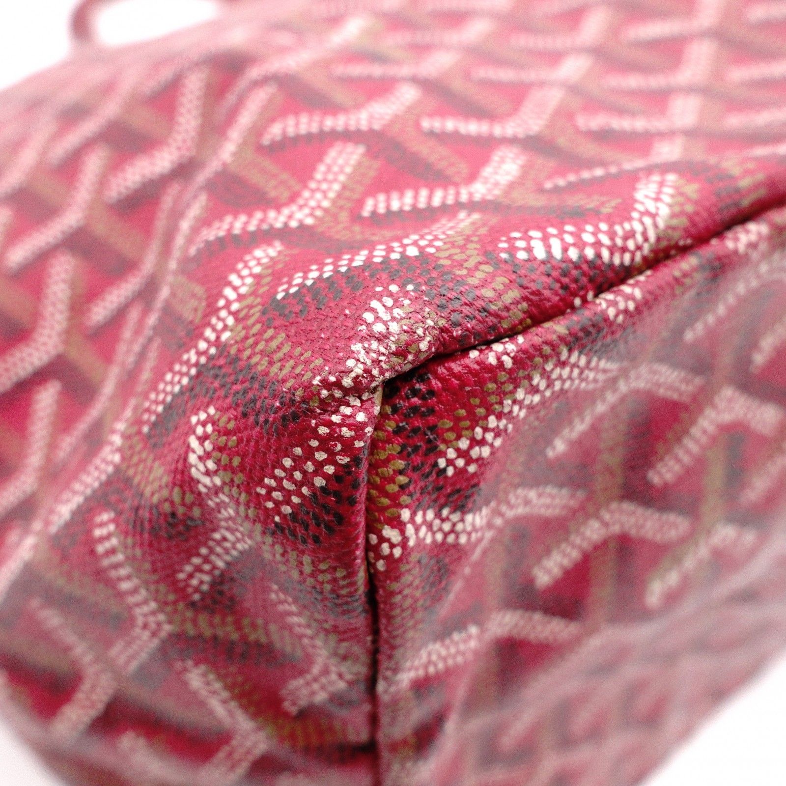 GOYARD ゴヤール サンルイ PM トートバッグ/PVC/レザー レッド系