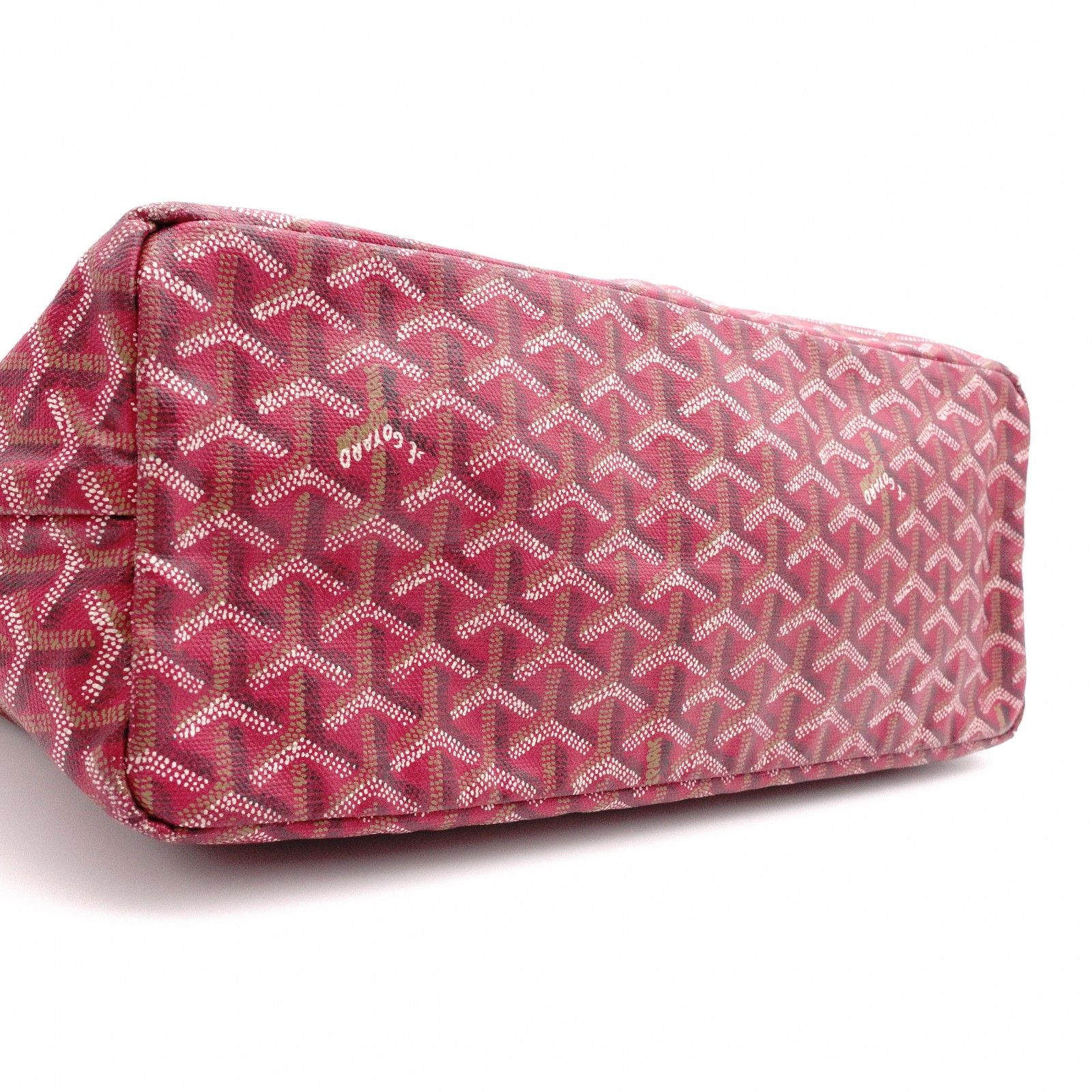 GOYARD ゴヤール サンルイ 付属ポーチのみ 赤　蓋部分にインク移り汚れあり GOYARD ゴヤール サンルイ PM トートバッグ/PVC/レザー レッド系