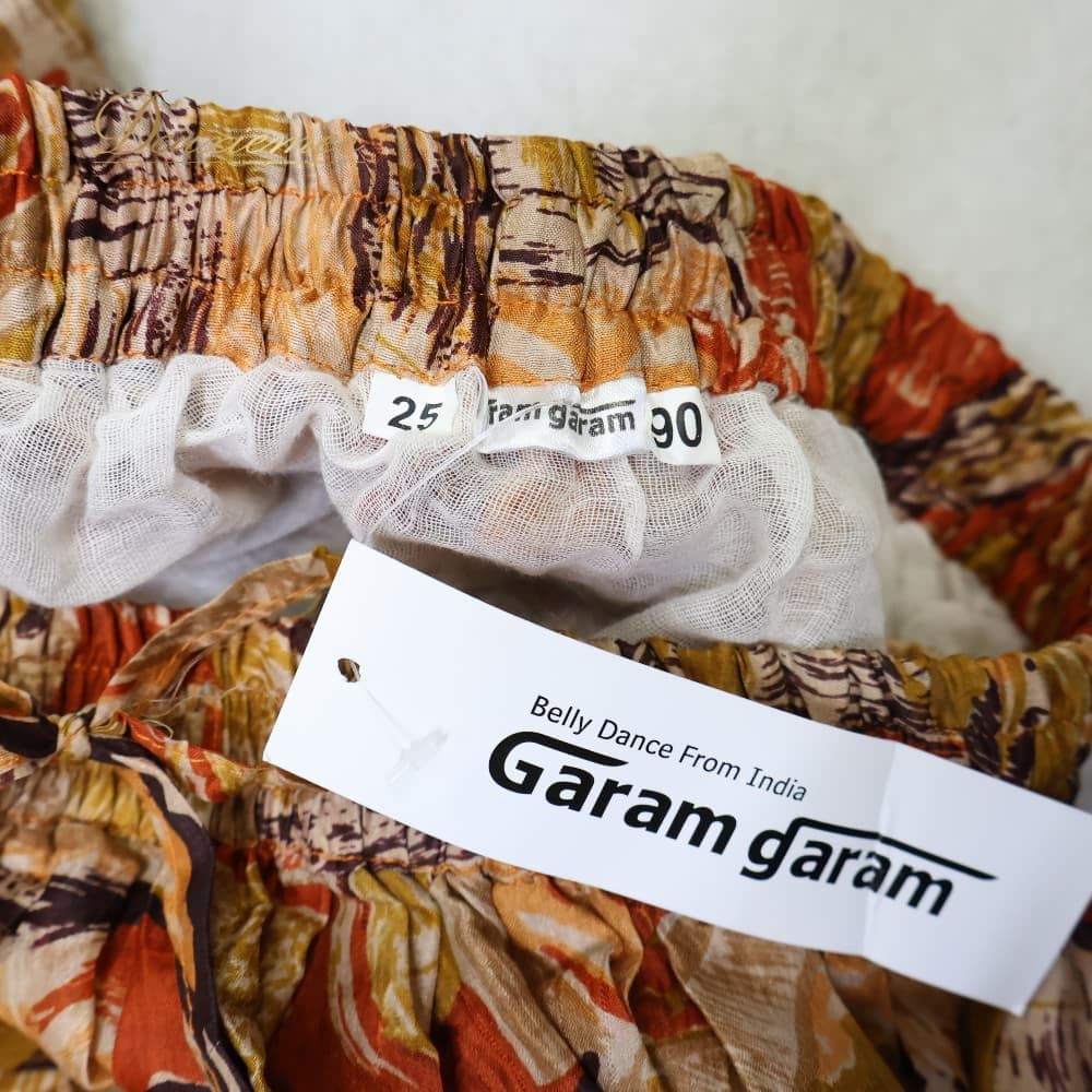 ベリーダンス 衣装 Garam garam ガラムガラム ジプシースカート 25ヤード ジプシースタイル ブルー系 カラフル 柄 模様 華やか かわいい 薄い ボリューム ふんわり 練習 レッスン 青 緑 茶 イベント グリーン系 ブラウン系 オレンジ系