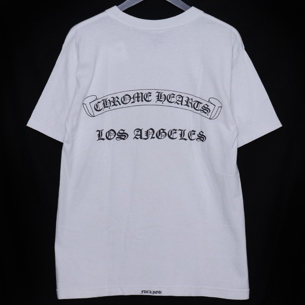 CHROME HEARTS Tシャツ スクロールロゴ ロサンゼルス クロス M CHROME HEARTS オールド ロサンゼルス限定 バックスクロールラベル