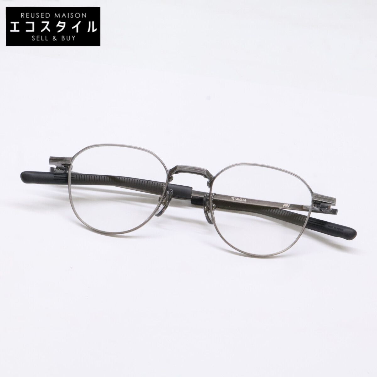 999.9 フォーナインズ 【新品同様】S-955T チタン メタルフレーム 逆R