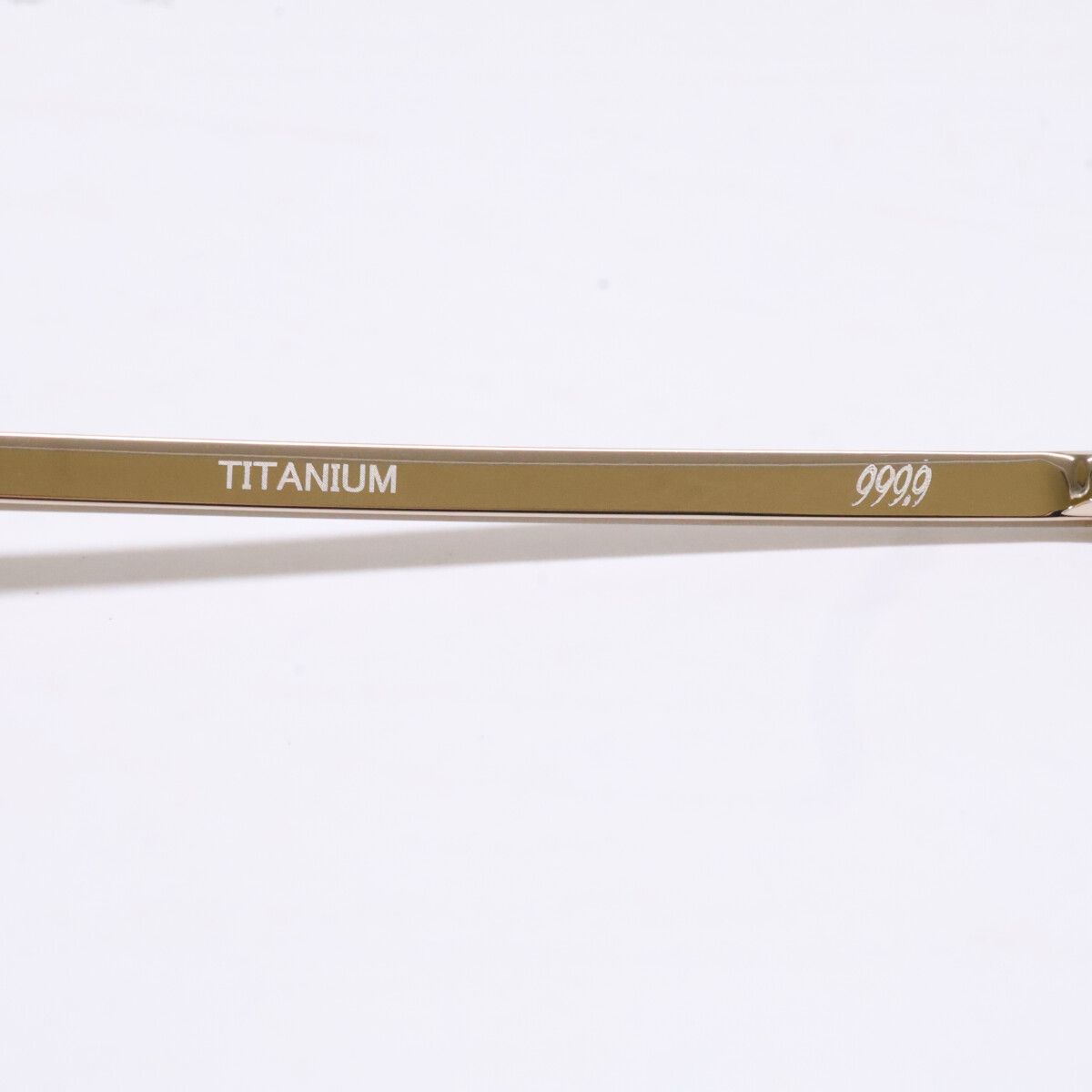 999.9 フォーナインズ 【新品同様】S-955T チタン メタルフレーム 逆R