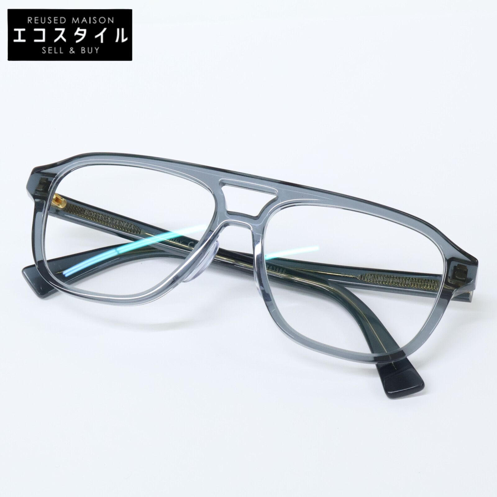 BOTTEGA VENETA　ボッテガヴェネタ　BV1294 Optical パイロットシェイプ セルフレーム アイウェア　サイズの表記はございません。