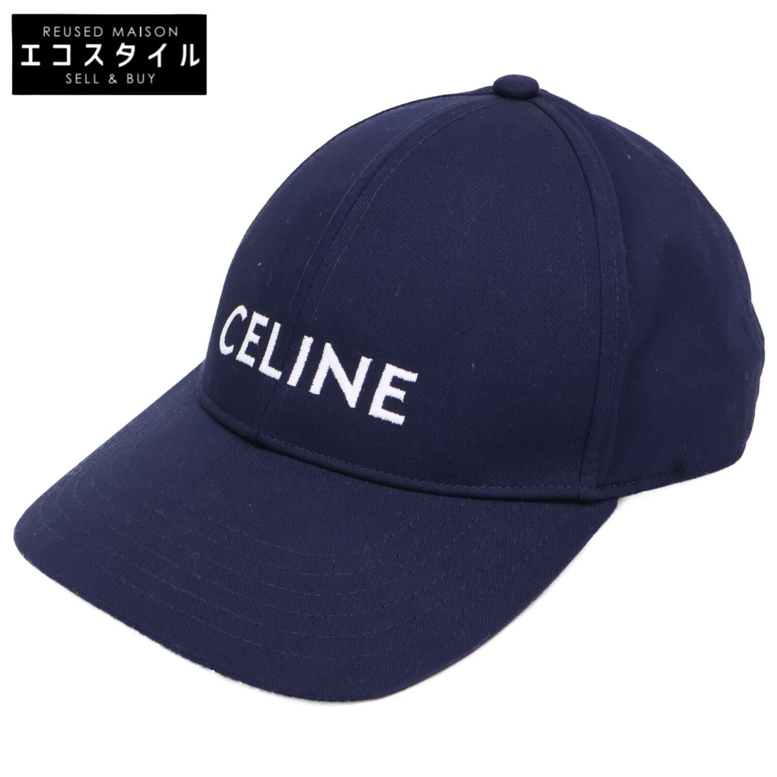 CELINE　セリーヌ　【美品/国内正規】2AUA1242N ロゴ刺繍 ベースボールキャップ　M