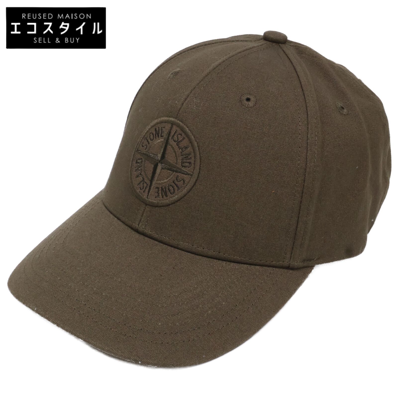 STONE ISLAND　ストーンアイランド　【美品】811599661 ロゴ刺繍 コットン ベースボールキャップ　UN