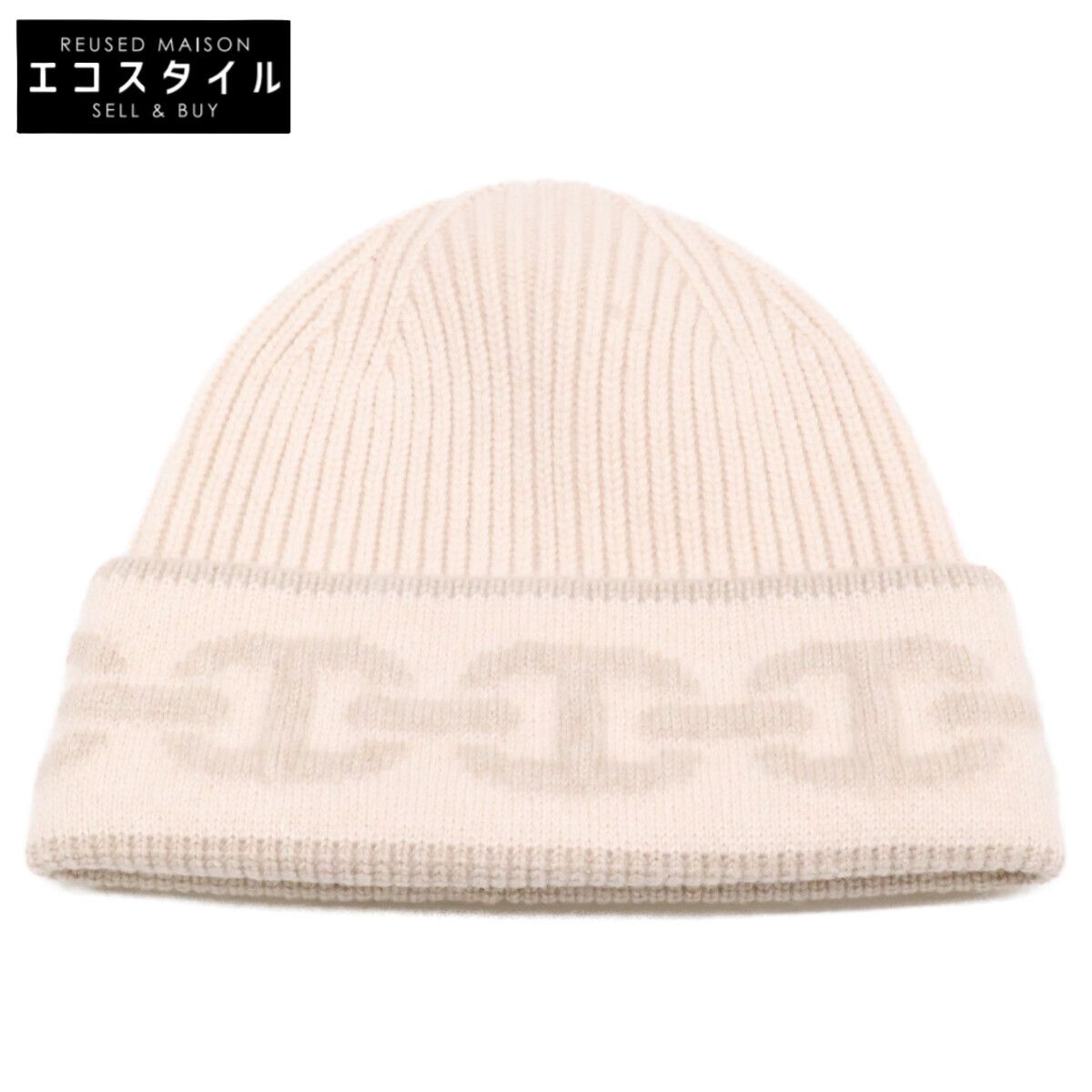 HERMES　エルメス　【美品】H232021N HEAVEN CHAINE D'ANCRE ヘブン カシミヤ ニット帽　S