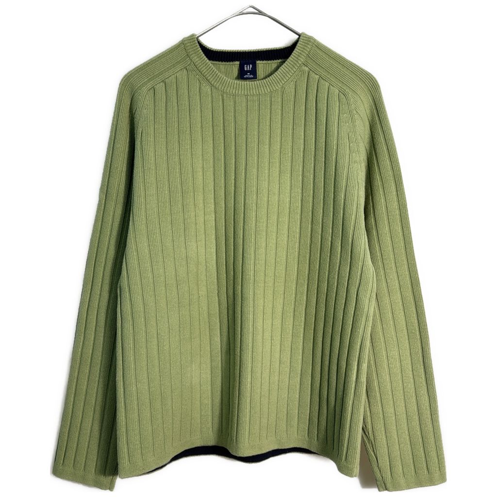 00年代 GAP ギャップ リブニットセーター オールドギャップ ライトグリーン(メンズ M)中古 古着 Y6386