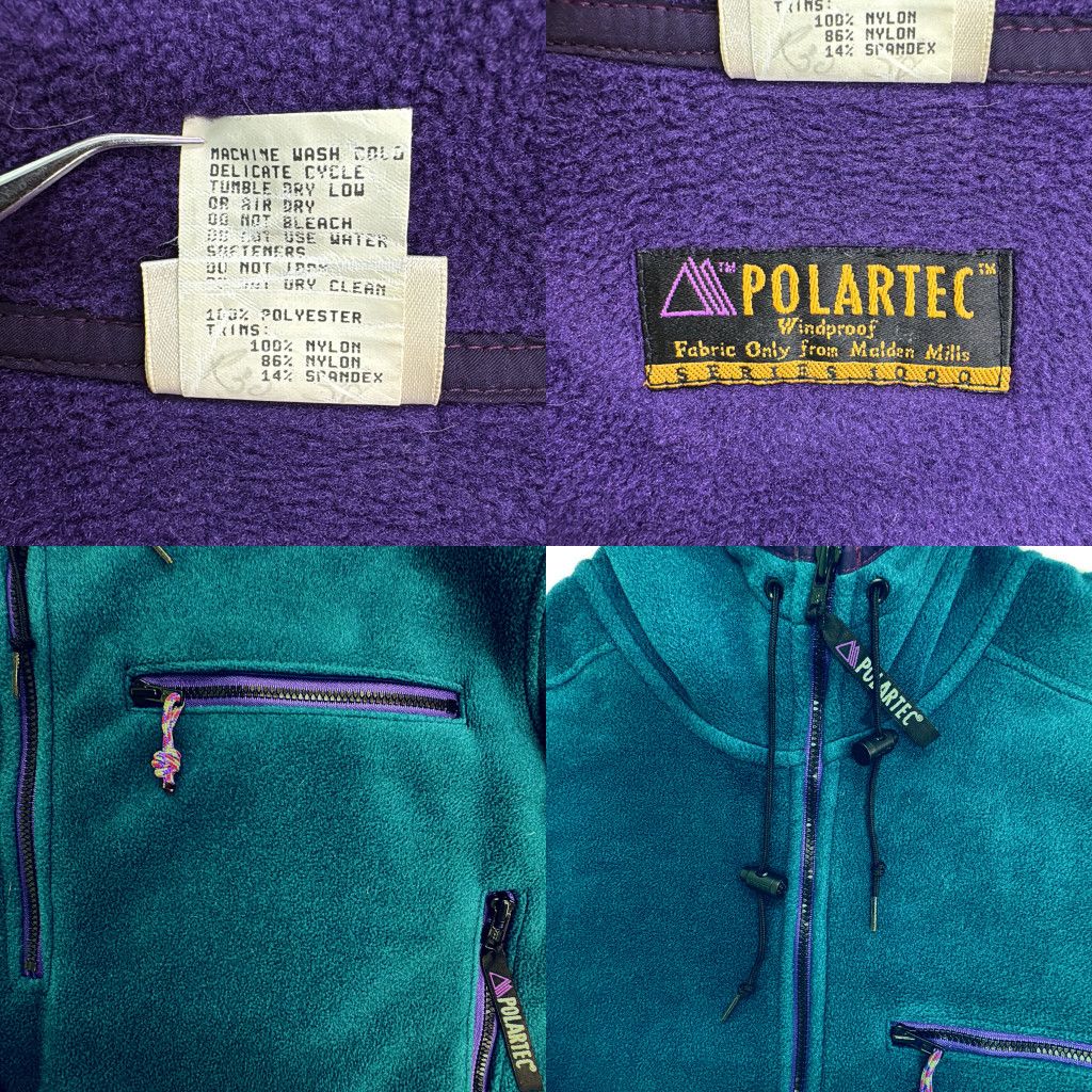 90年代 USA製 L.L.Bean エルエルビーン ハーフジップ フリース 