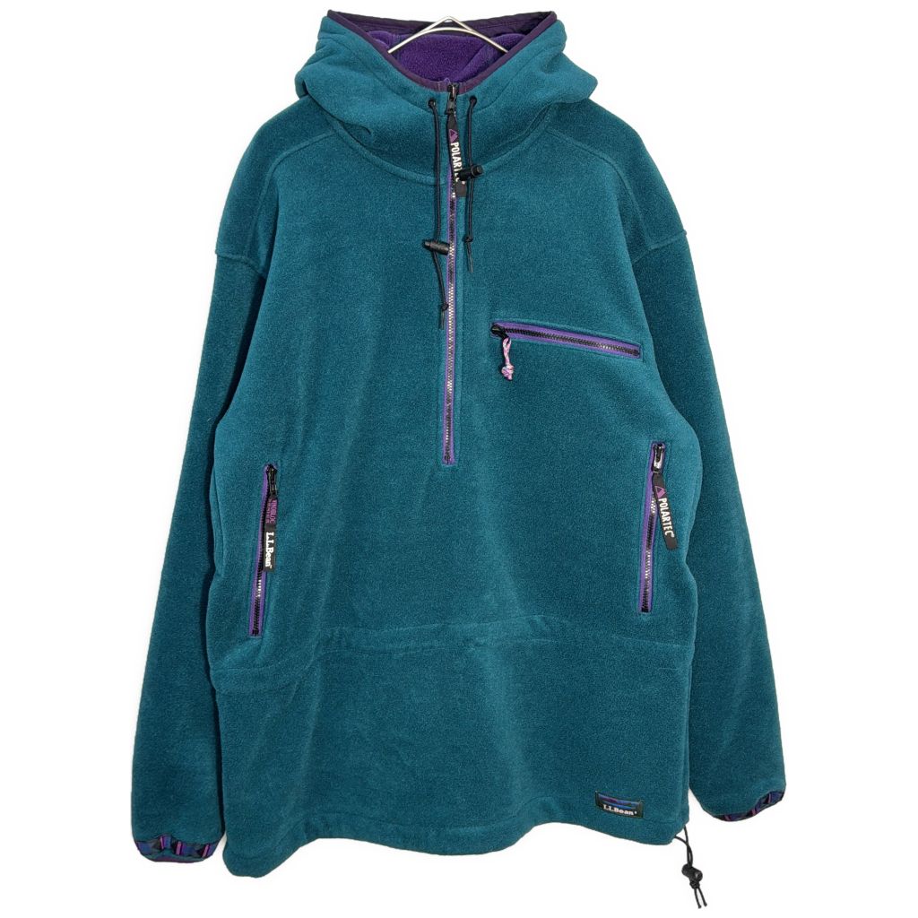 90年代 USA製 L.L.Bean エルエルビーン ハーフジップ フリース 