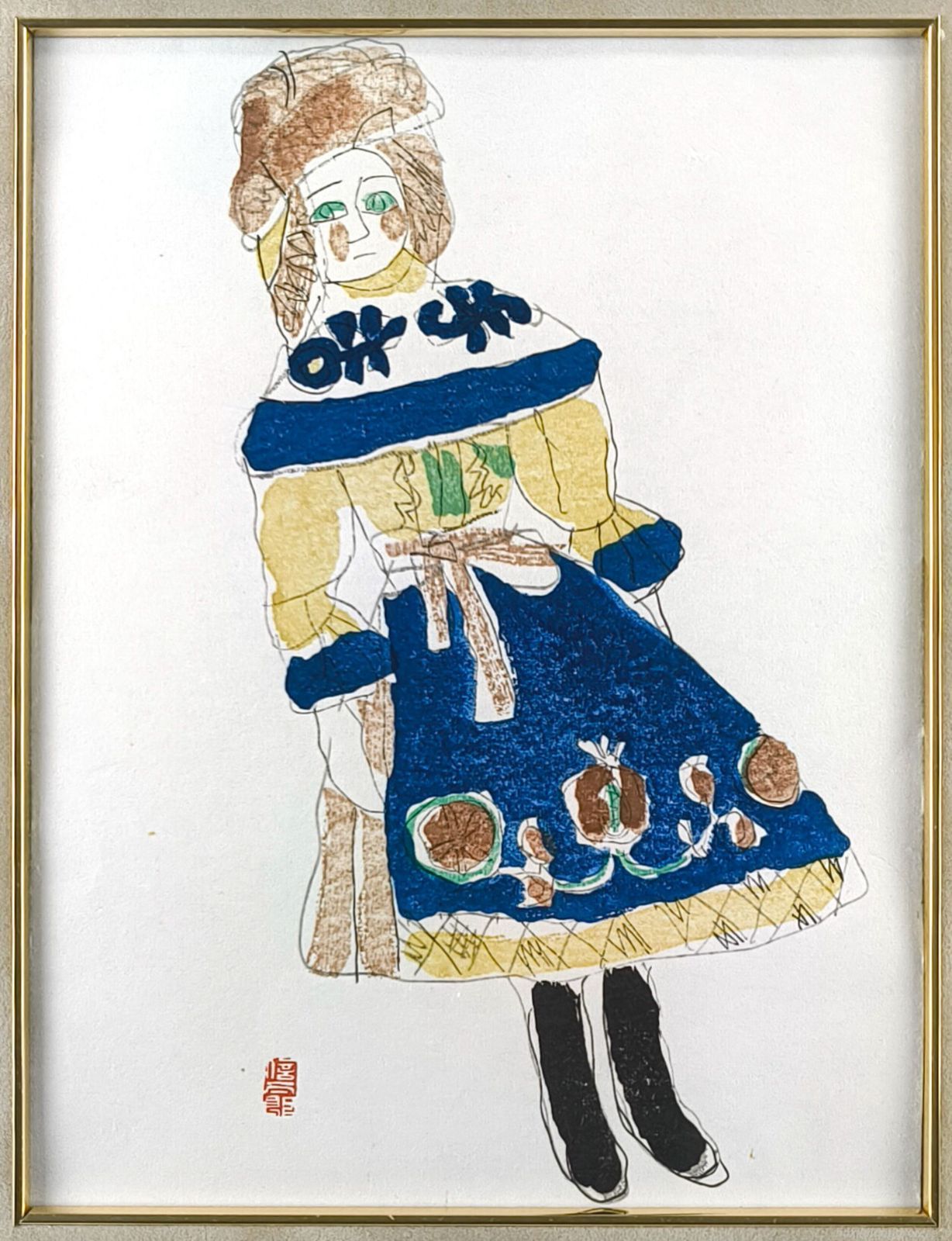 鈴木信太郎 「人形の図」 木版画 絵画 - メルカリ