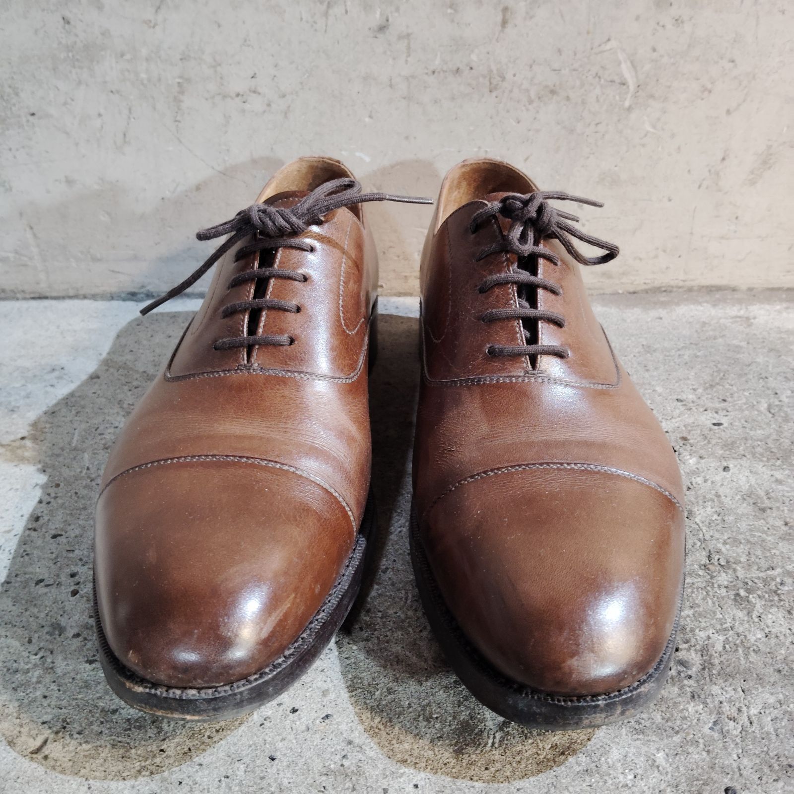 YANKO 14691 ストレートチップ レザーシューズ ブラウン 26.5cm ヤンコ