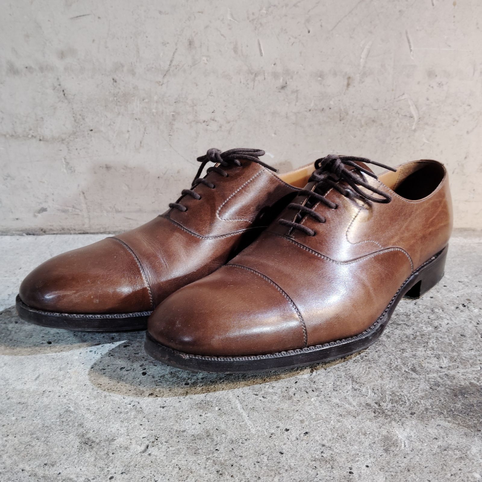 YANKO 14691 ストレートチップ レザーシューズ ブラウン 26.5cm ヤンコ