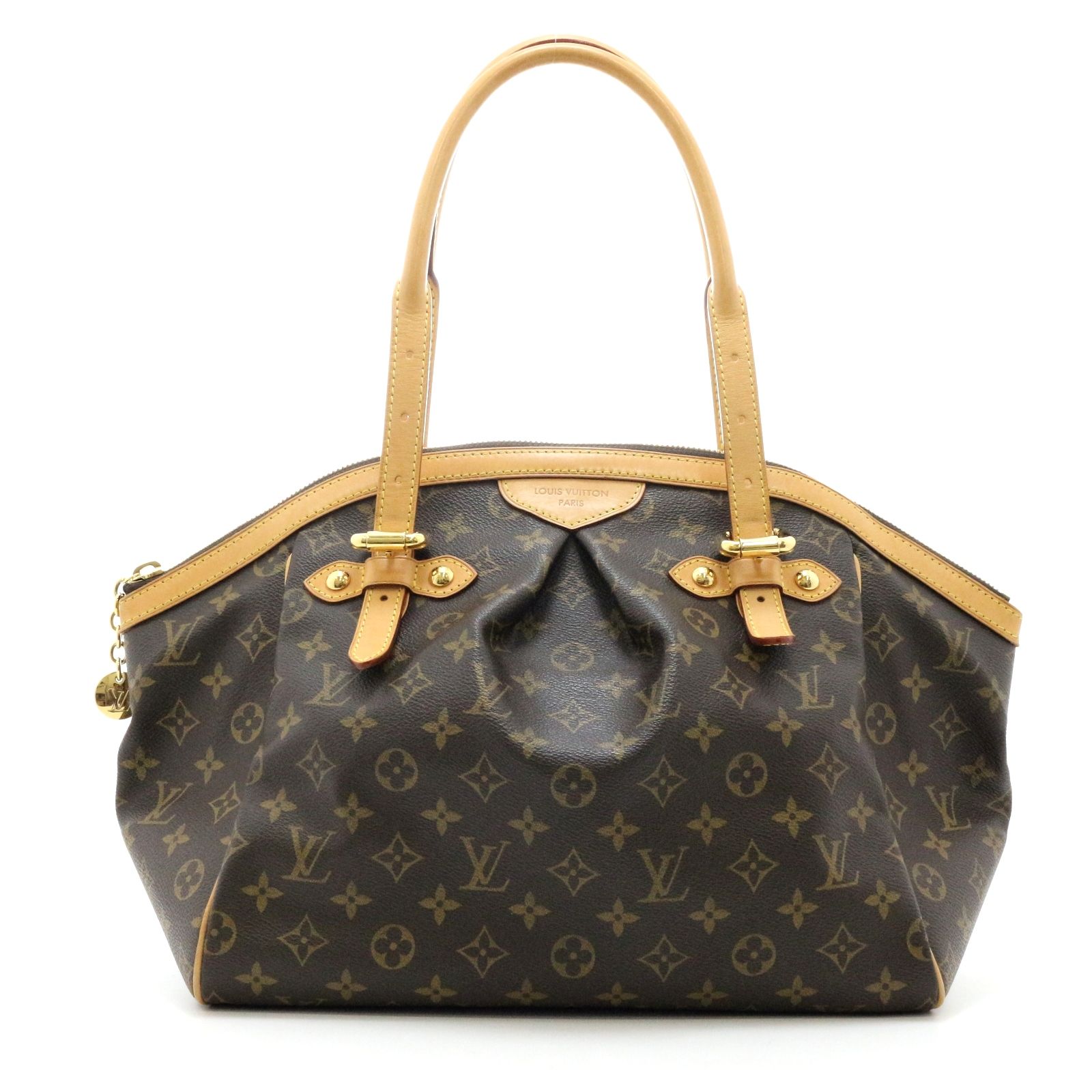 LOUIS VUITTON ルイ・ヴィトン ティヴォリGM M40144 ショルダーバッグ モノグラムキャンバス/レザー ブラウン レディース【中古】473