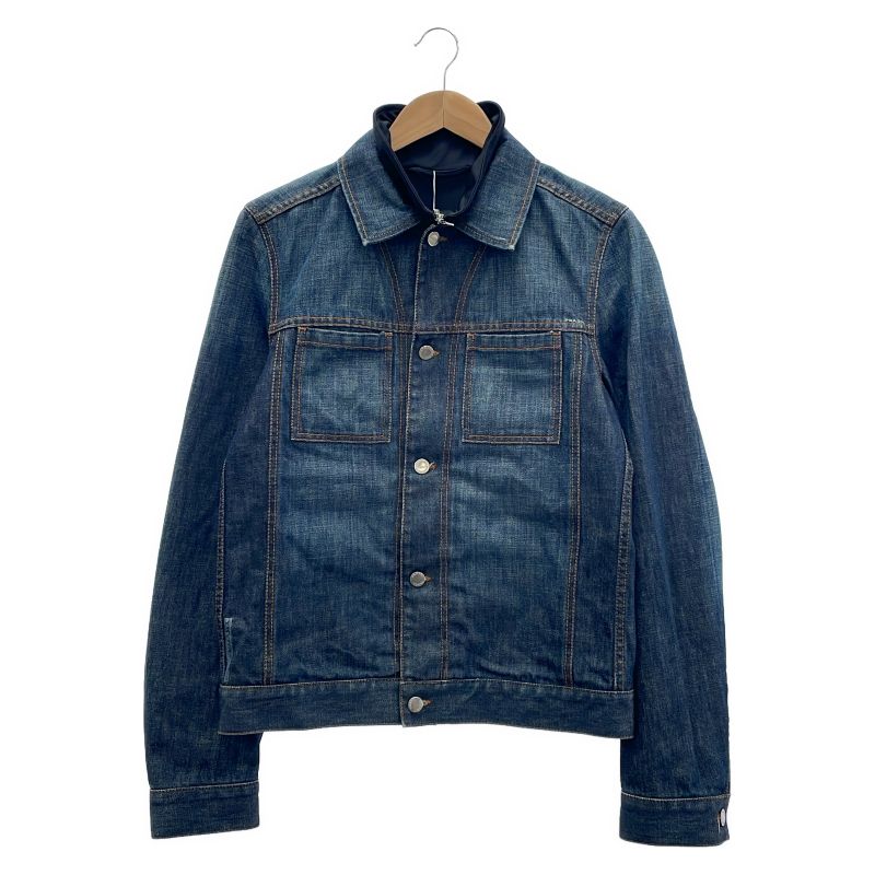 プラダ デニム トラッカージャケット インディゴ 48 PRADA ジャケット 中古】PRADA レイヤード デニムジャケット インディゴ 48 プラダ[24