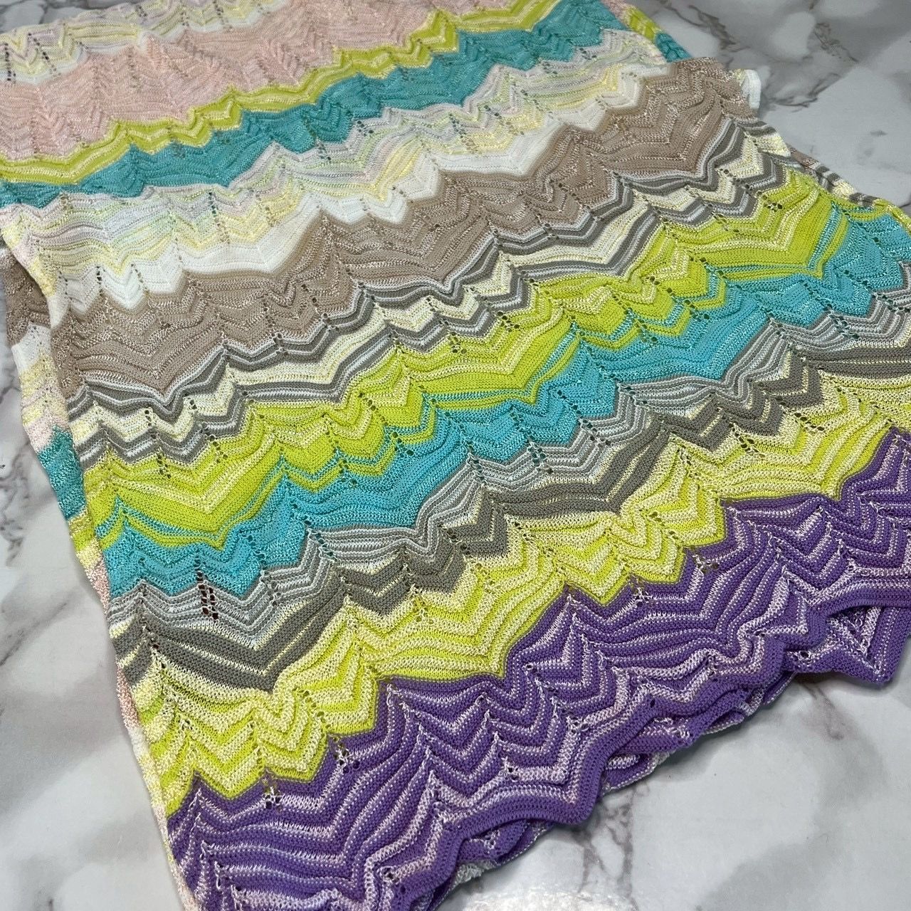 美品】ミッソーニ MISSONI シェブロン柄 ストール ショール マルチ