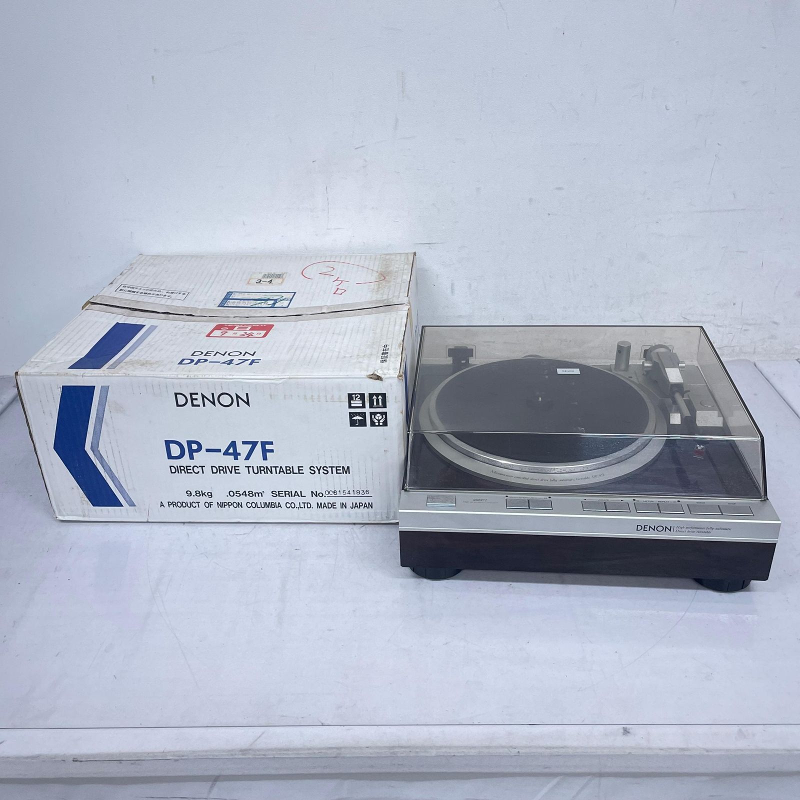 7F022DENON デノン レコードプレーヤー ダイレクト　ドライブ ターンテーブル　システム DP-47F プレイヤー 中古【通⚪︎】