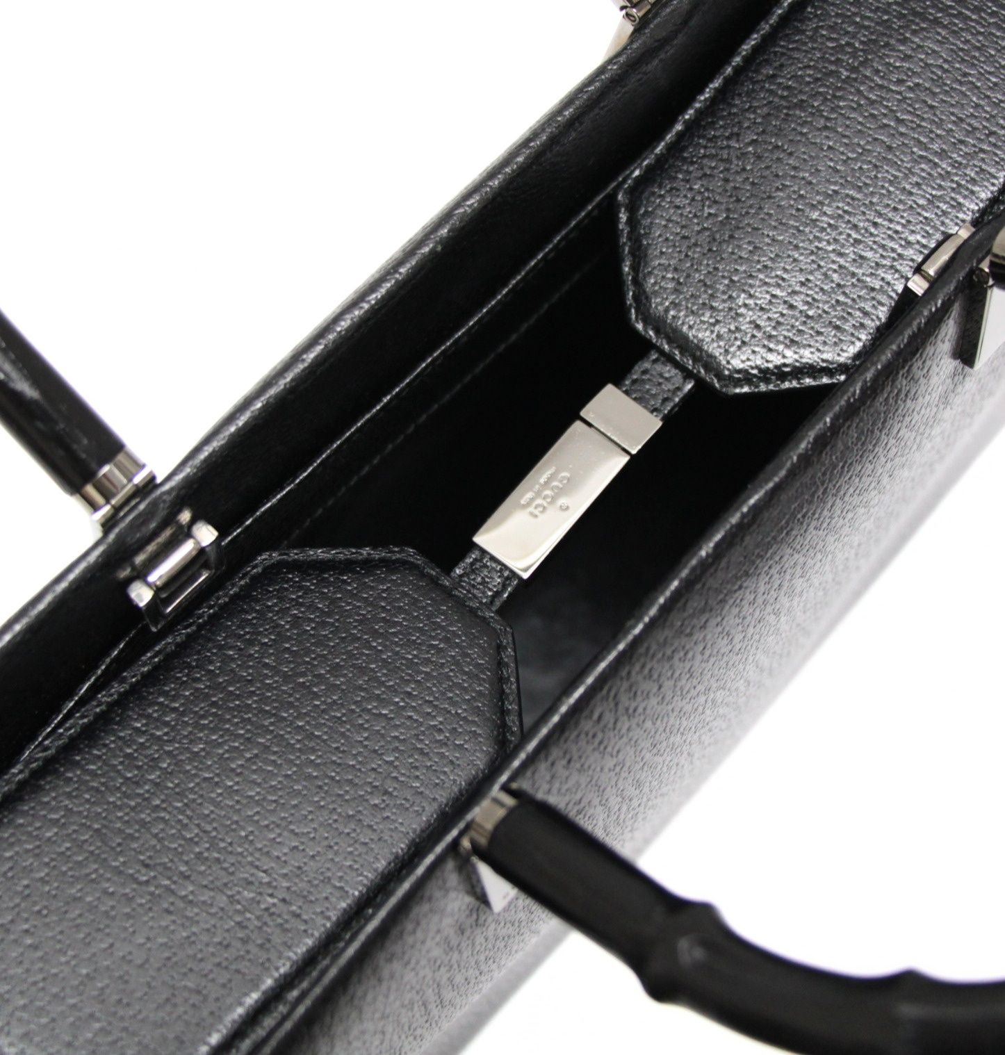 グッチ GUCCI バンブー 2WAYショルダーバッグ カーフ 黒 0021035
